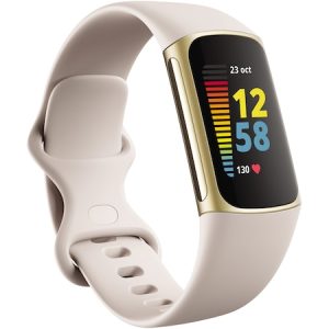 Bratara fitness Fitbit Charge 5  Stainless Steel  Lunar White/Soft Gold
