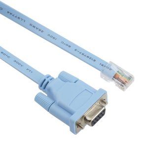 Cablu adaptor DB9 Serial 9 pini RS232 mama la RJ45 retea