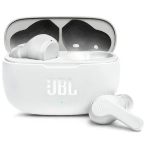 Casti audio in-ear JBL Wave 200TWS  True Wireless  Bluetooth  Deep Bass  IPX2  Touch Control  Alb