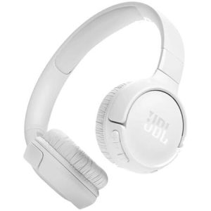 Casti audio wireless on-ear JBL Tune 520BT  JBL Pure Bass Sound  Bluetooth 5.3  Conexiune multi-point  Asistent vocal  Alb