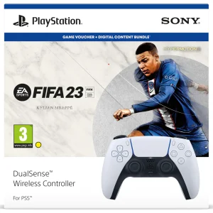Controller Wireless PlayStation DualSense  White + Joc PS5 FIFA 23 (Cod) + FIFA 23 FUT Voucher