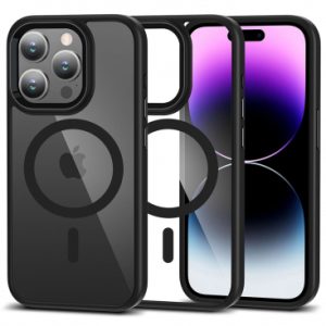 Husa MagSafe Pentru Apple IPhone 15 Pro  Tech-Protect  Magmat Clear  Neagra