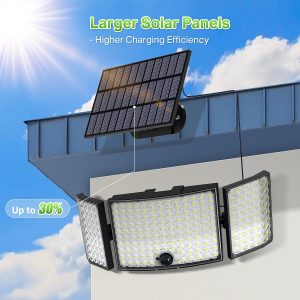 Lămpi solare supradimensionate cu 234 LED pentru utilizare în exterior cu 3 panouri luminoase