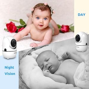 Monitor pentru bebeluși HelloBaby cu 2 camere Baby monitor cucamere și audio Baby monitorcu camera si audio