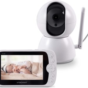 Monitor pentru bebeluși LCD 5" 1080P Vtechvat cu cameră și audio Cameră fără WiFi pentru bebeluși cu vedere nocturnă