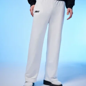 Pantaloni cu elastic in talie si imprimeu logo