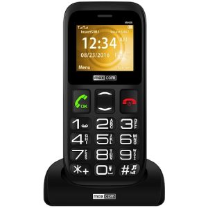 Telefon mobil MaxCom Comfort MM 426  Dual SIM  Black + Stand incarcare