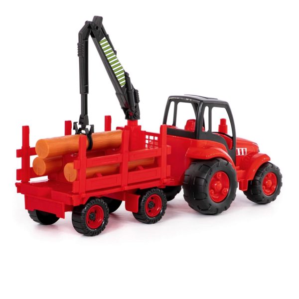 Tractor cu remorca lemne Champion 68x22x26 cm Polesie 7